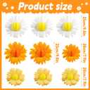 SUNBEAUTY 9PCS Paper Flower Party Decorations Yellow Orange Giant Paper Flowers 3D Daisy Honeycomb Hanging Decorations for Girls Birthday Boho Sun Party Spring Garden Wedding Classroom Baby Shower