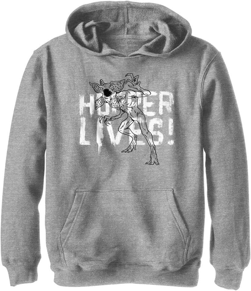 Netflix Kids' Stranger Things Hopper Paint Youth Pullover Hoodie (Medium, Athletic Heather) Netflix Kids' Stranger Things Hopper Paint Youth Pullover Hoodie (Medium, Athletic Heather)