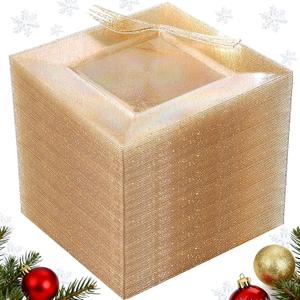 DaYammi 200Pcs Gold Dessert Plates Including 100Pcs Appetizer Plates 6",100Pcs Plastic Forks 5.7",Gold Glitter Plastic Square Plate for Party,Gold Salad Plate and Cake Forks for Christmas Wedding