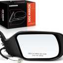 A-Premium Right Passenger Side Power Door Mirror - Compatible with Nissan Altima 2013 2014 2015 2016 2017 2018 Sedan - Non-Heated Non-Folding Black Outside Rear View Mirror - Replace# 963013TH0A