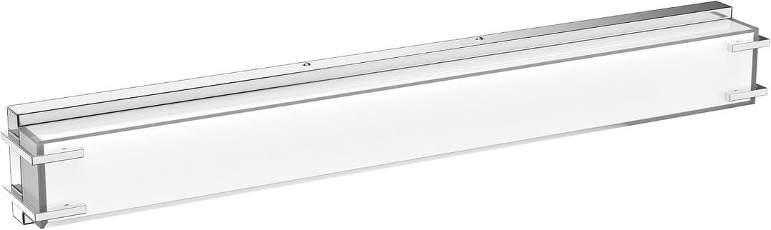 LED Bathroom Light Fixtures Over Mirror 32 Vanity Light with Milky White Lampshade 4000K Daylight Chrome Finishing Bath Bar (Chrome)