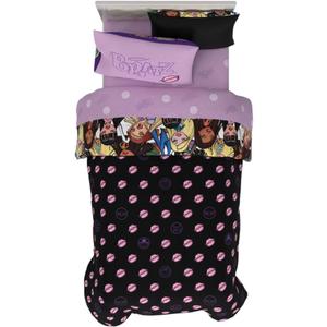 Franco Bratz Fashion Bedding 5 Piece Super Soft Reversible Comforter and Sheet Set with Sham, Twin, (100% Official Licensed Product)
