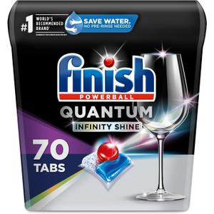 Finish Quantum Infinity Shine - 70 Count - Dishwasher Detergent - Powerball - Our Best Ever Clean and Shine - Dishwashing Tablets - Dish Tabs (Pack of 3)