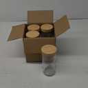 NETANY 4-pack 24oz Glass jars with Airtight Lids, Overnight Oats Containers with Bamboo Lids, Wide mouth Mason Salad jars, Glass Food Storage Containers for Snacks Yogurt Spice Sugar