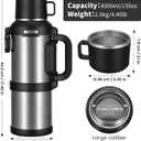 135oz Silver Large Insulated Water Flask for Truck Drivers, Camping
4L Folding Top/Side Handles, 304 SS One-Touch Water Jug for Truck Drivers, Camping, Worksites & Road Trips Safe Durable