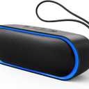 LENRUE Bluetooth Speakers, Waterproof Portable Speakers with TWS, 24 Playtime, Stereo Sound, Wireless for Home Shower Pool Beach Outdoor (Black)