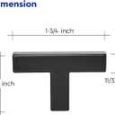 Ravinte 30 Pack Black Square Bar Drawer Handles with Matte Black Finish, Kitchen Cabinet Hardware