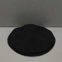 SHACOS Round Placemats Set Woven Round Table Mats 15 inch Braided Border Washable Cotton Polyester Circle Place Mats, Black