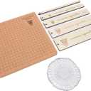 Macrame Board and Pins Kit, Macrame Project Supplies Tools with T Pins Double Sided Grids for Braiding Cording Bracelet