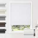 Joydeco No Drill Cordless Blackout Cellular Shades, 30" W x 64" H, White
