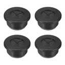 4-Pack Rubber Grommets for Wiring 20mm Desk Grommet Double-Sided Flexible Cable Cord Grommet Desk Hole Cover for Cables/Wires Through Protection Cable Grommet [Black]