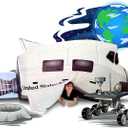 The Original Patented AirFort - Build A Fort in 30 Seconds, Inflatable Fort for Kids, Play Tent for 3-14 Years, A Playhouse Where Imagination Runs Wild, Fan not Included (Space Shuttle)