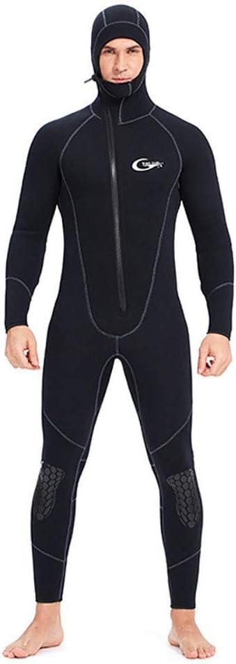 Wetsuits Men's Ultra Stretch 7Mm Neoprene Wetsuit, Winter Warm Front Zip Full Body Diving Suit for Snorkeling Scuba Diving Swimming Surfing 4XL