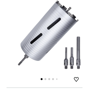 5 inch Diamond Dry Core Drill Bit, 10" Drilling Depth, 5/8"-11 Thread Core Drill Bit for Concrete Masonry Brick Block, Includes 3 Adapters SDS Plus, SDS Max and Hex (5 inch)