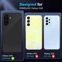 For Samsung Galaxy A26 Case with [2 Pack] HD Screen Protector & Slide Camera Cover, Rotation Ring Kickstand [Military Grade] Shockproof Protective Case for Galaxy A26 5G- Light Blue