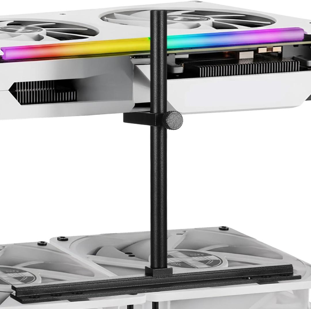 GPU Support Bracket, Aluminum Alloy Graphics Card Support Brackets Adjustable GPU Anti Sag Bracket GPU Stand Supporting for Video Card (Black)