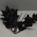 3pcs 30inch Artificial Black Stems High-end Faux Black Ivy Leaves Branches Artificial Plants Leaf Stems Garland Spray for Home Wedding Bouquet Gothic Aesthetic Graduation Skoopy Halloween Decorations