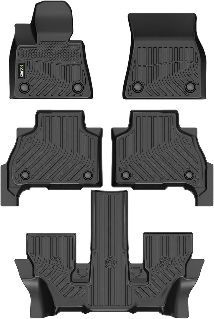 HAFIDI Floor Mats Fit for BMW X7 2026-2019 Car Mats for BMW X7 All Weather Floor Liner (Only 6 Seats) Protection TPE Anti-Slip Automotive Accessories, Black