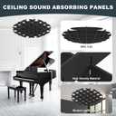 Acoustic Ceiling Panels, Sound Absorbing Panels Noise Reduction Acoustic Treatment for Office, Musice Studio, Home, Classroom (Hexagon, Black)