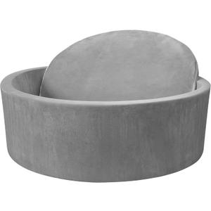 Foam Baby Ball Pit, 35.4"x 11.8" Ball Pits for Toddlers, Soft Round Kiddie Playpen Ball Pool for Kids with Soft Memory Sponge, Ideal Gift for Babies Indoor and Outdoor Game, Grey (Balls not Included)