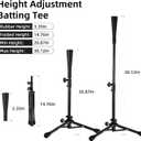 Kids Baseball Tee, 20.87 to 31.29 Inches Batting Tees for Baseball with Carry Bag, Portable Stable Baseball Tees for Hitting, Tripod Tanner Tee for Baseball Practice Stand Aged 3-8 Years
