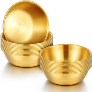 Kifmurase 20Pcs Stainless Steel Sauce Dishes, 3.2inch Mini Individual Saucers Bowls, Round Seasoning Dishes, Sushi Dipping Bowl, Appetizer Plates for Sushi, Dessert, Tomato Sauce, Soy