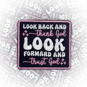 Look Back and Thank God Patch Other Size Christian Iron/Sew On