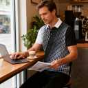 Mens Golf Shirts Short Sleeve Dry Fit Athletic Moisture Wicking Golf Polo Performance Printed Collared Polos (L)