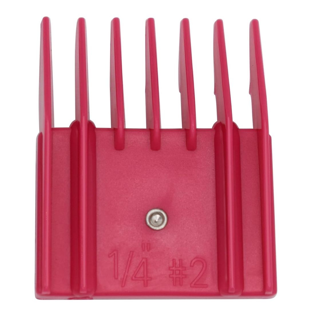 Professional A5 Style Animal Hair Clipper Attachment Guard Guide Cutting Combs 76926-900, Compatible with Oster Classic 76 A5 Andis AG BG Wahl KM Pet Groomers (Magenta, #2-1/4")