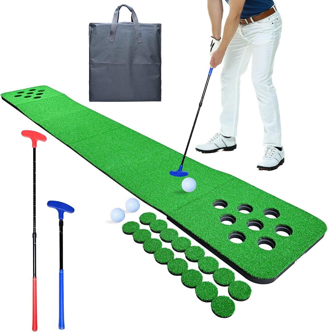 Golf Putting Mat for Indoor & Outdoor Practice, 11 x 1.64 feet