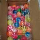 100 Pcs Mini Bouncy Balls Marbleized Bouncing Balls Bulk 1 inch Rubber High Bouncing Ball for Birthday Party Favors and Carnival Prizes Vending Machines Fillers Gift Bag Fillers (Marbleized)