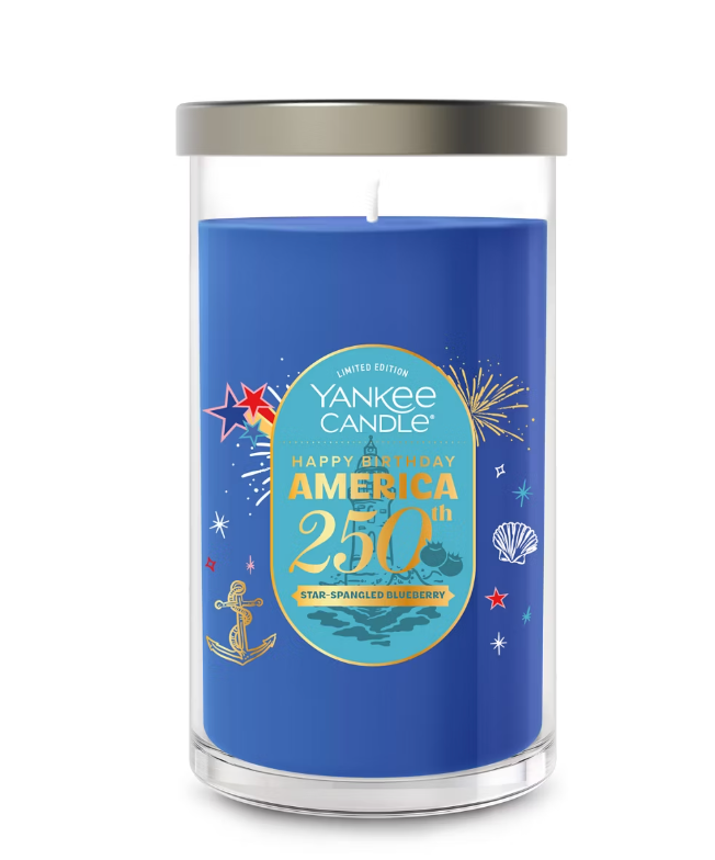 Star-Spangled Blueberry Medium Pillar Candle
