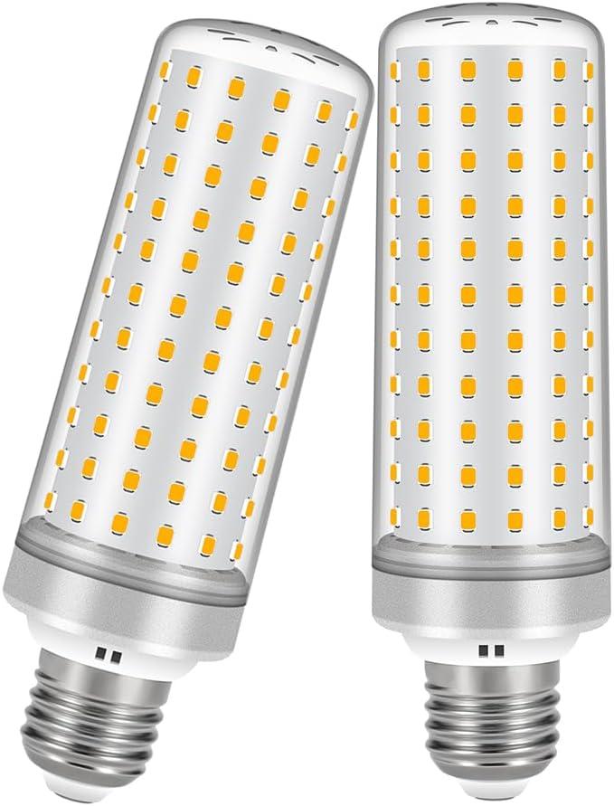 E26 LED Bulbs, 40W LED Light Bulbs Equivalent 400W, 3000K Sunset Color Warm Light, Not Dimmable, AC 110-220V, E26 Light Bulbs (2 Pack)