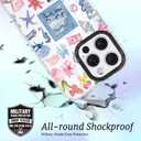 for iPhone 16 Case, Coastal Floral Collage Pattern, Cute Soft Slim TPU Compatible with MagSafe, Military-Grade Drop Protection & Camera Protection for Women Girls (SunflowerCut)