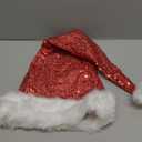 Christmas for Holiday Glittering Sequined for Adult All Age Hat Party Props Festival Headwear (Red)