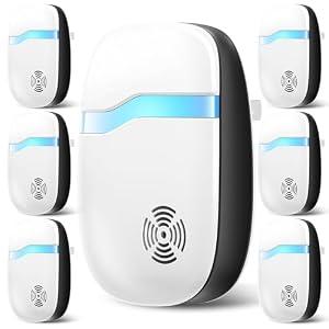 (2026 Upgraded) Ultrasonic Rodent & Pest Indoor Repeller - Stronger Driving Force, Repellent for Mouse, Rats, Cockroaches, Bugs, Ants, Spiders, Plug-in Control Device, Silent for Home (6 Pack)