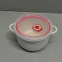 Ceramic Soup Bowl with Lid & Handle: 32 oz Large Kitchen Container for French Onion Meal Prep Cereal Ramen Oatmeal Dorm Living Single Serve Dinner Work Lunch Food Storage - White 1 PCS