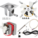 Subody Cldkz Complete Replacement Parts Kit for Pit Boss and Traeger, Auger Motor, Grill Induction Fan, Fire Burn Pot with Screws, Hot Rod Ignitor with Fuse, for Traeger, Pit Boss Wood Pellet Grills