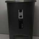 simplehuman 50 Liter / 13 Gallon Semi-Round Kitchen Step Trash Can with Secure Slide Lock, Grey Plastic (Gray)