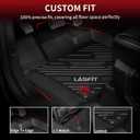LASFIT Front Floor Mats for Ford F-150 2015-2026 | F150 Lightning 2022-2025 SuperCrew & Super Cab Carpet Floor All Weather Car Liners TPE Truck Mats-First Row Only, 2pcs Black
