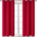 BGment Room Darkening Curtains 45 Inches Long - Grommet Thermal Insulated Drapes Window Treatment Curtains for Bedroom, 2 Panels, 38 x 45 Inch, Red