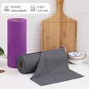 2 x Homaxy Tear Away Dish Cloths Rolls, 40 Sheets-11.8" X 11.8", Reusable Washable Dish Towels for Kitchen, Ultra Absorbent and Quick Drying Microfiber Cleaning Rags, Grey