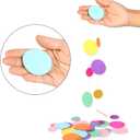 Outus 10 Pieces Colorful Dots Paper Garland Easter Decor Round Glitter Hanging Confetti Streamers Backdrop for Spring Birthday Classroom Halloween Trunk or Treat Car Decoration (Rainbow)