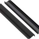 Ravinte 10 Pack Finger Pulls for Cabinets 256mm/10in Hole Center Tab Cabinet Handle Matte Black Finger Edge Pulls Concealed Handles for Kitchen Drawer Finger Cabinet Pulls 300mm/11.81in Length