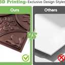 Art3d Fancy Classic Style Drop Ceiling Tiles, 2 x 2 ft, Antique Copper PVC, Lightweight, Waterproof, Easy to Wipe Clean, Compatible with Grid System, Suitable for Kitchen, Bathroom, Basement, Size: 12