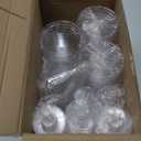 Yinkin 100 Pcs 5 oz Plastic Martini Glasses Disposable Clear Cocktail Dessert Parfait Glasses Unbreakable Mini Martini Cups for Wedding Party Bowl Wine Ice Cream (Stemless)