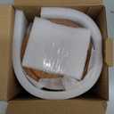 DAYYET Salt and Pepper Bowls, 10 oz Salt Cellar with Lid, Stacked Ceramic Salt Pepper Container with Acacia Wood Lid, Salt Box for Countertop, Modern Kitchen Decor, Set of 2, White