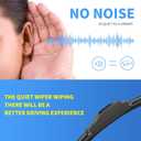 Gavimnal 26"+16"+11" Silicone Wiper Blades Replacement For Hyundai Kona 2018-2023,All-Season Front Rear Windshield Wiper Blades(Set of 3)