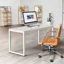 SHW 55-Inch Commercial-Grade Office Computer Desk, White