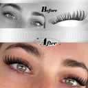 Flaunt Lash Clusters Kit Wispy Cluster Eyelash Extensions Kit CD-Curly Natural Individual Lashes DIY Lash Extension Kit 132Pcs Flora Cluster Lashes with Bond and Seal and Tweezers by Mavphnee (8-18MM)